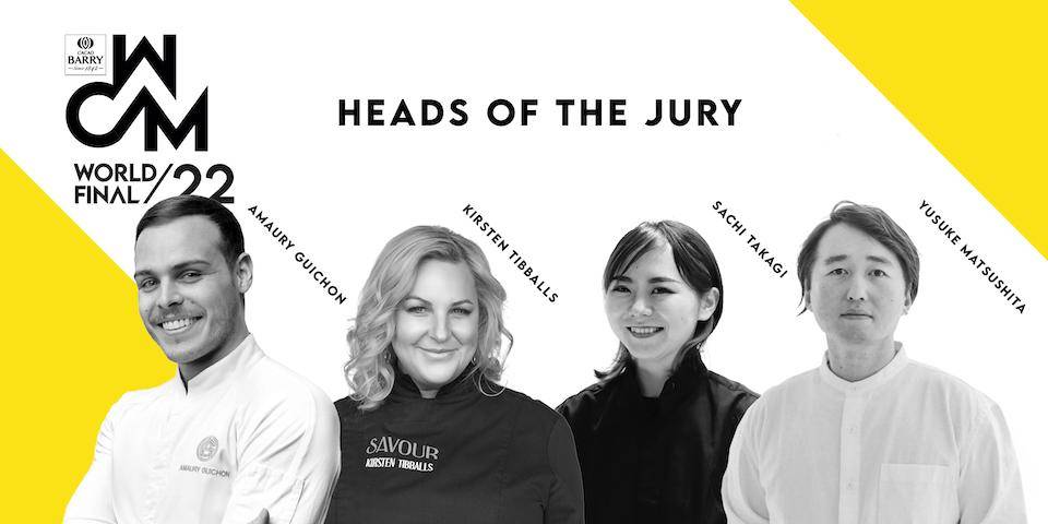 Amaury Guichon, Kirtsten Tibballs, Yusuke Matsushita & Sachi Takagi and the World Chocolate Masters logo