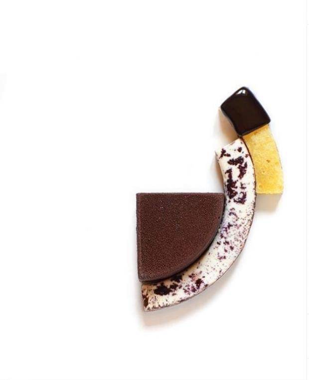 a plated dessert by chef Alexander Ivanchev
