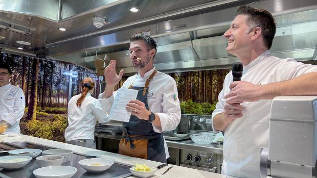 Chef Joel Perriard leads a workshop