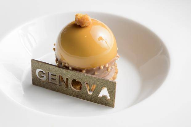 A Chocolate Dessert celebrating the ship's stop in Genoa