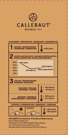 Callebaut Gold Chocolate Crystallisation Curve