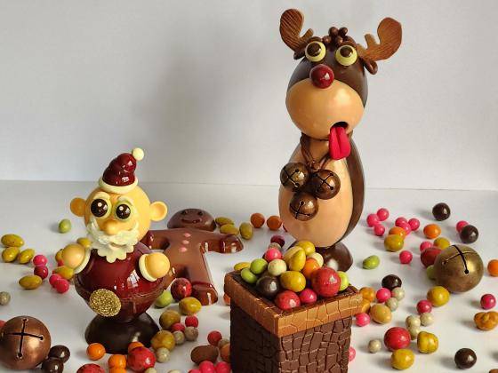 Dragees e Montagens Natalinas em Chocolate com o Chef Abner Ivan