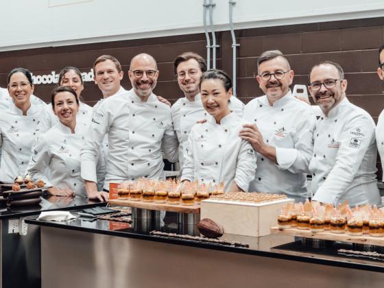 chefs gathered in the kitchen at the montreal academy